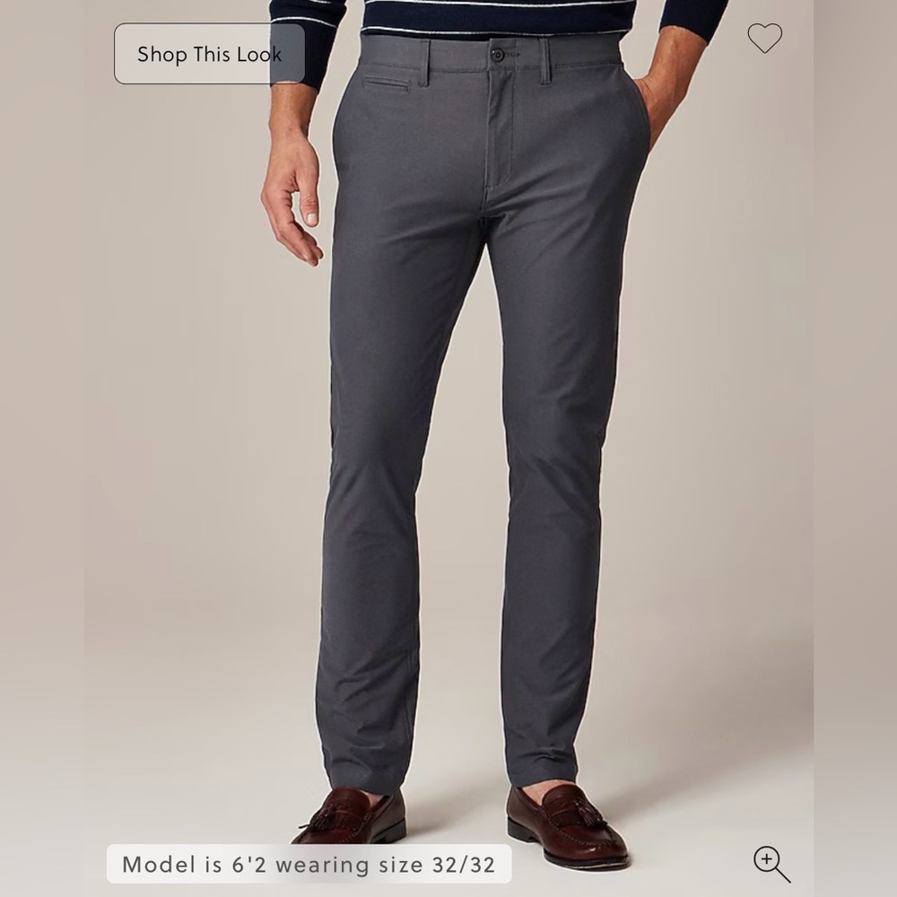 J.Crew Men’s 484 Slim-Fit Tech Pant: Size 33/30